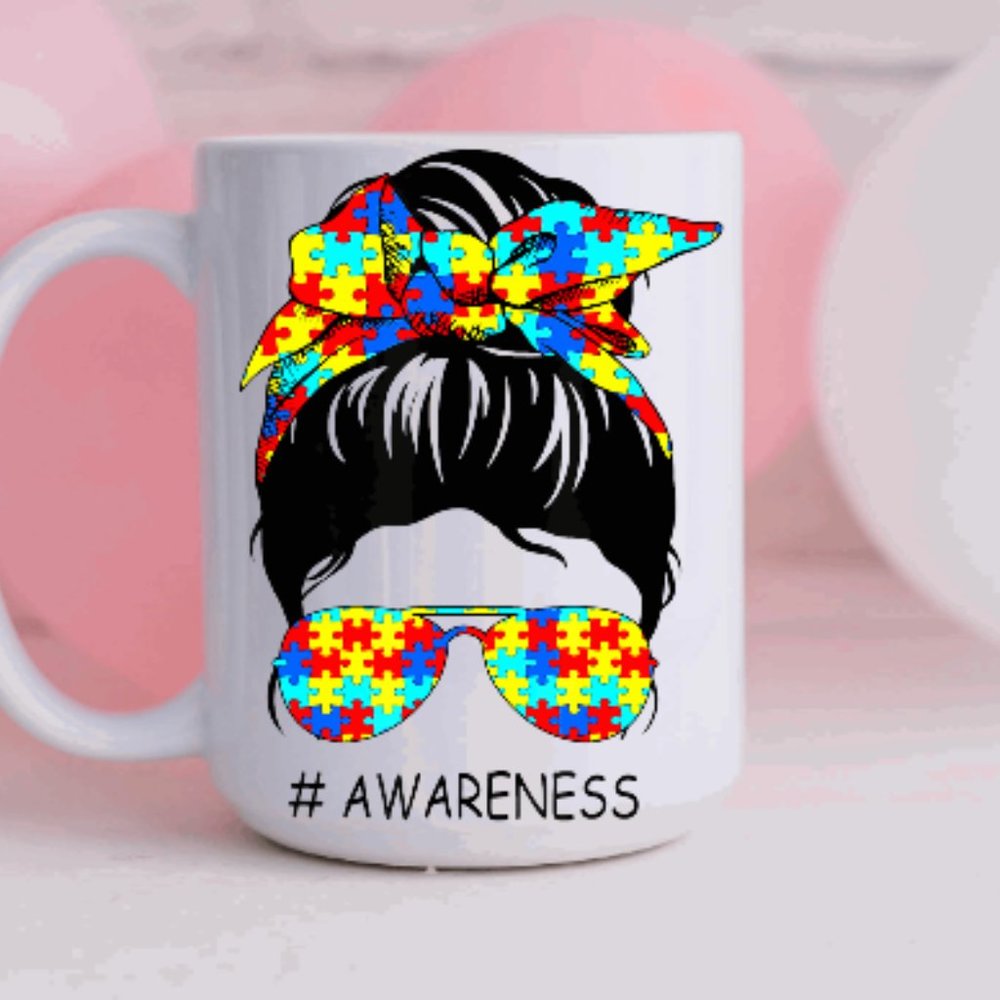 Mom Life Autism awareness Mug